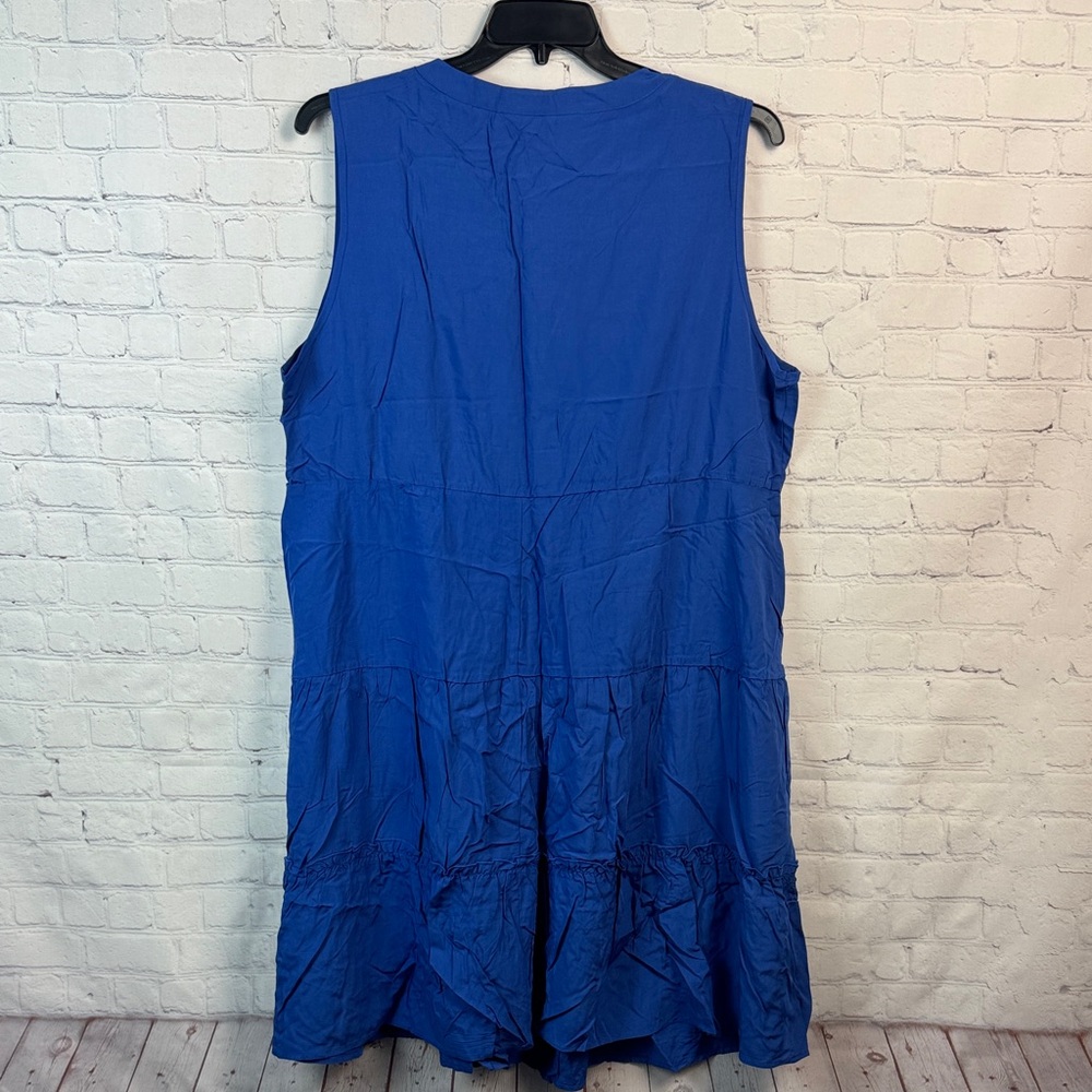 BloomChic Royal Blue Sleeveless Midi Dress Plus Size 2X - Picture 6 of 6